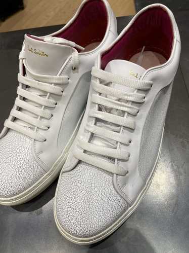 Paul Smith Basso white crackle leather