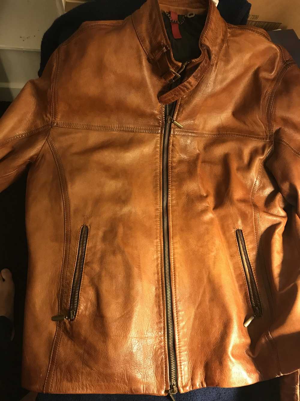 Vera Pelle Brown leather VP jacket perfect condit… - image 5