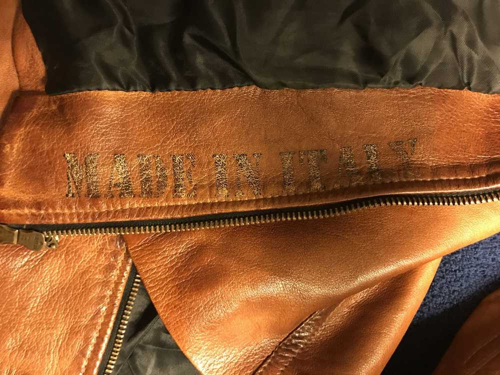 Vera Pelle Brown leather VP jacket perfect condit… - image 7
