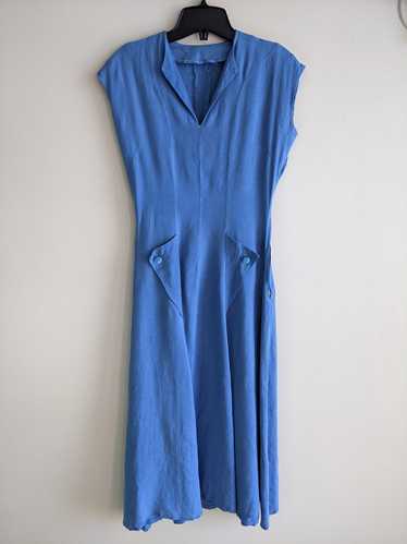 1950s Cornflower Blue Dress - XS - image 1
