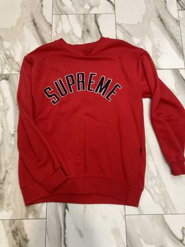 Supreme Knit Arc Logo Crewneck - Neutrals Sweaters, Clothing - WSPME27230