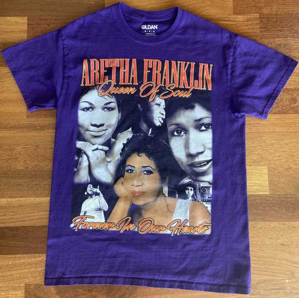 Gildan Aretha Franklin Purple Queen of Soul T-Shi… - image 1