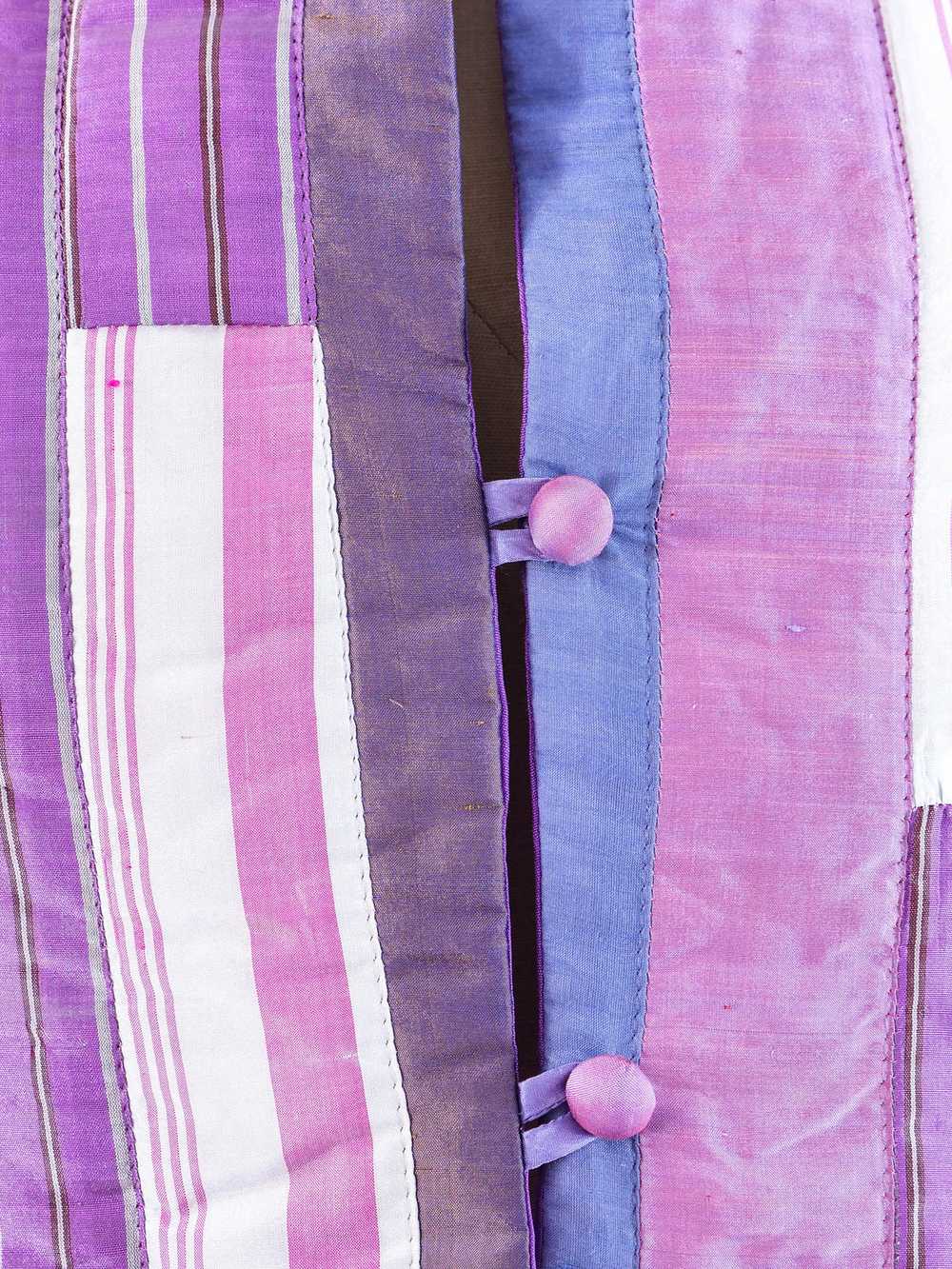 Striped Patchwork Thai Silk Jacket - image 5