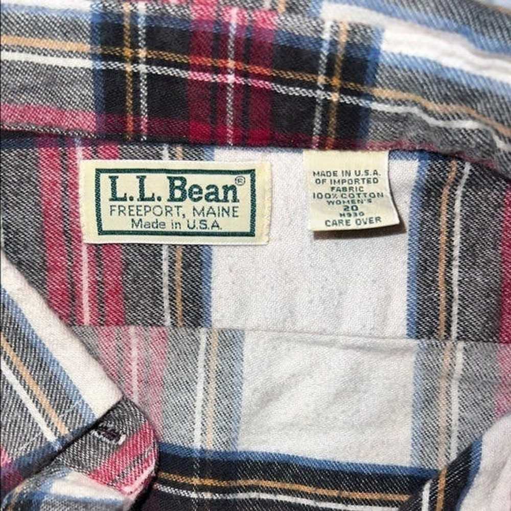 L.L. Bean L.L. Bean Vintage Plaid Flannel Button … - image 3