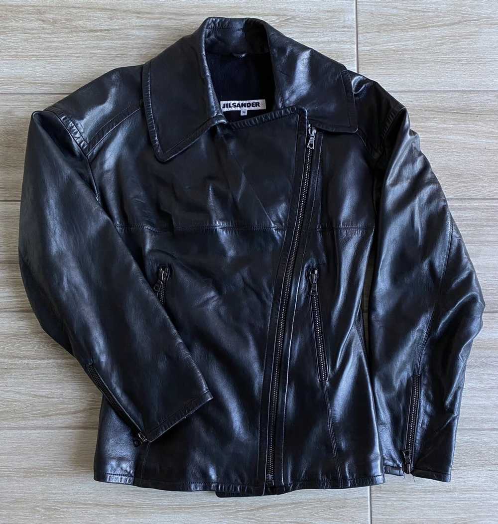 Jil Sander Jil Sander Leather Biker Jacket - image 1