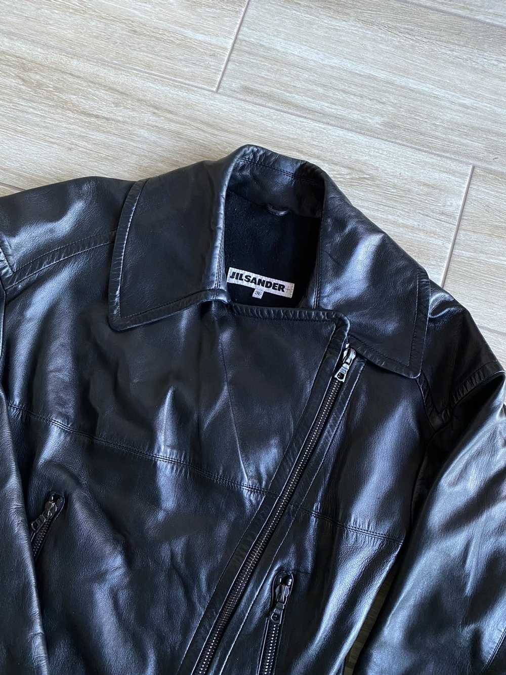 Jil Sander Jil Sander Leather Biker Jacket - image 2