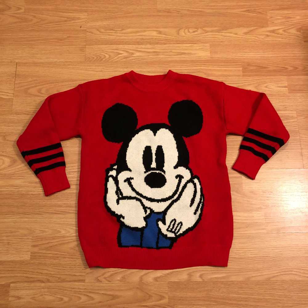 Vintage 90’s Disney Retro Big Face Mickey Mouse K… - image 1