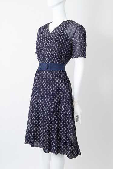 1930s Sheer Print Dress