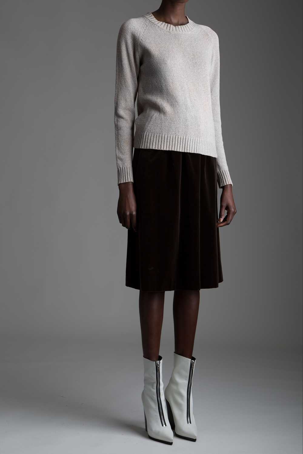 Vintage Yves Saint Laurent Velvet Skirt - image 3