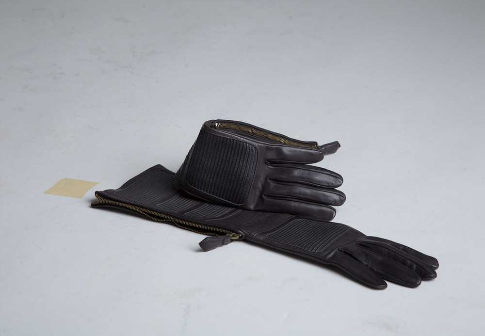 Leather Moto Gloves - image 3