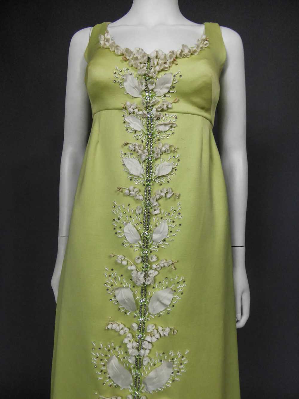 Gazar evening dress embroidered with lily of the vall… - Gem