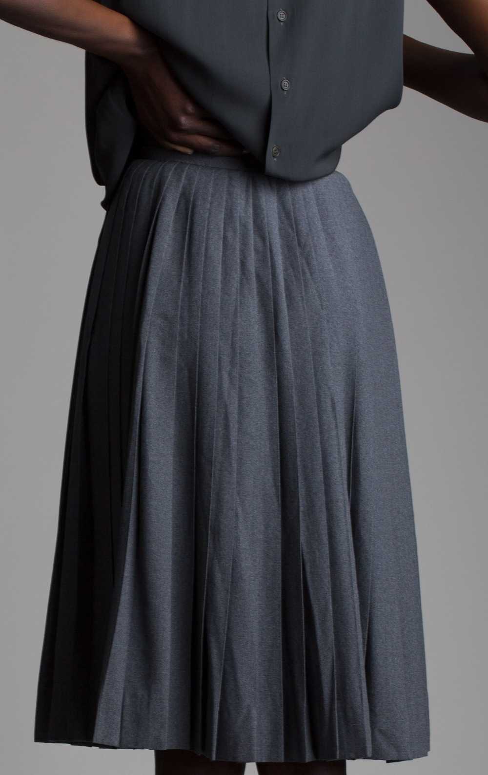 Vintage Pleated Wool Skirt - image 2