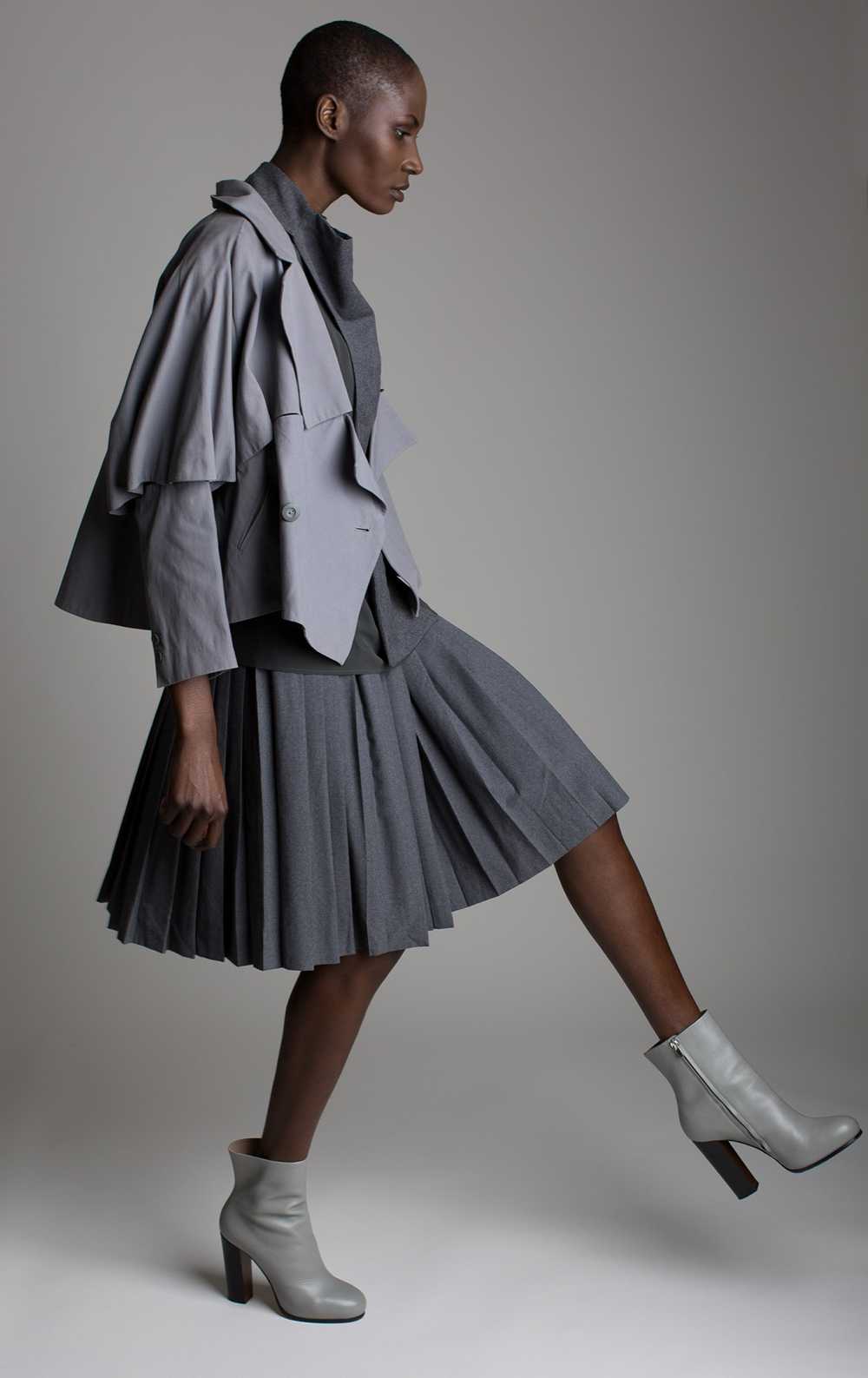Vintage Pleated Wool Skirt - image 4