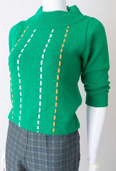 Mock Cowl Neck 1960s Sweater NOS!