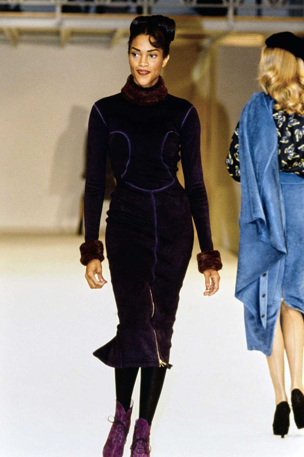 Alaïa F/W 1991 runway body con dress with openwor… - image 7