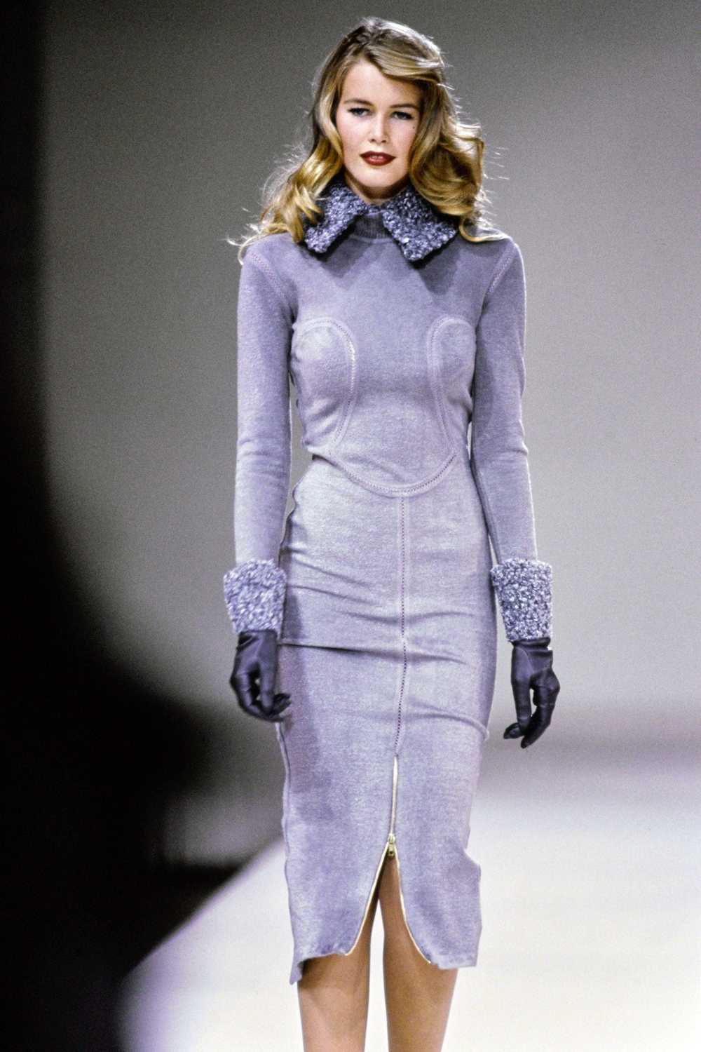 Alaïa F/W 1991 runway body con dress with openwor… - image 8