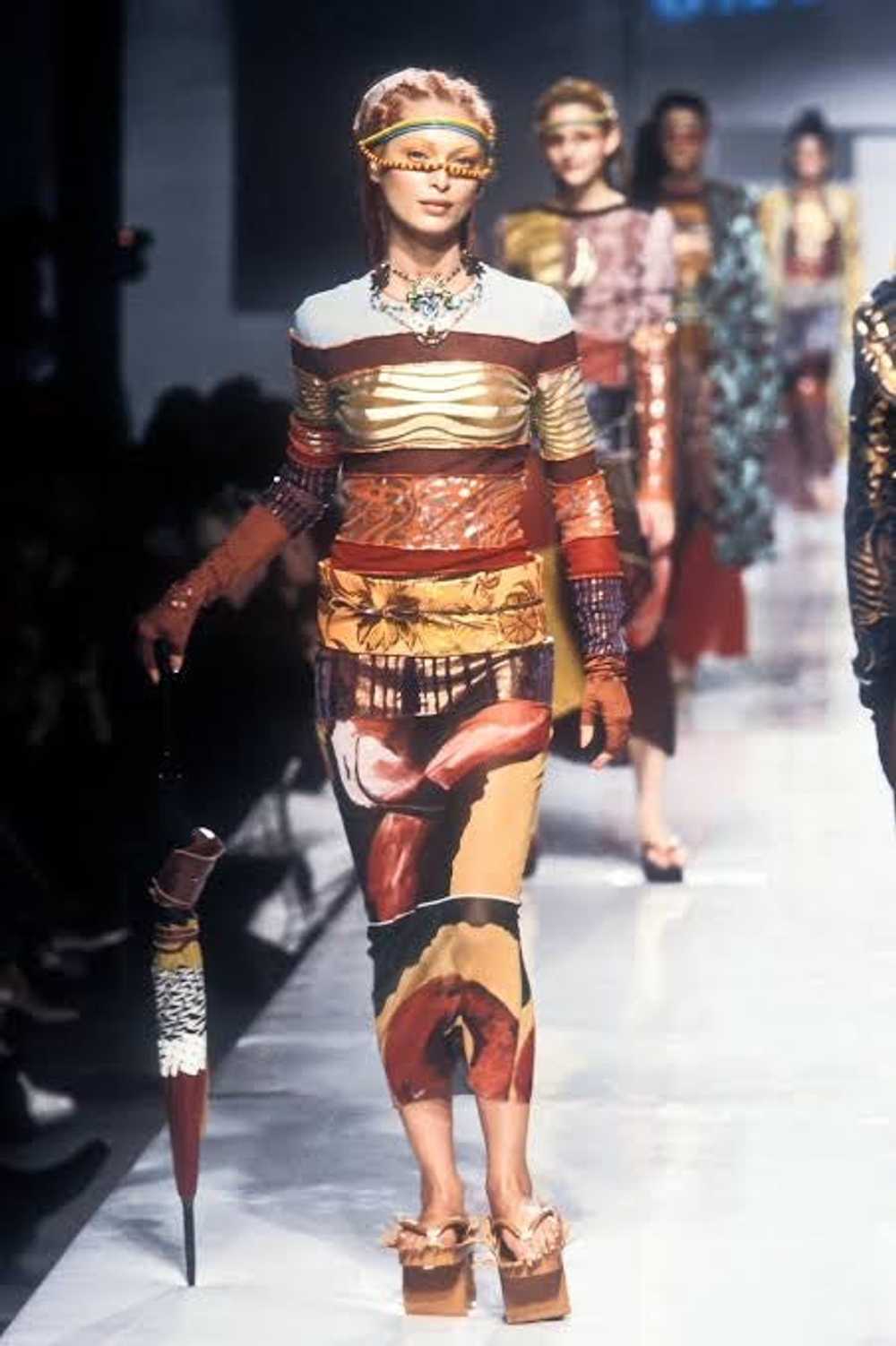 Jean Paul Gaultier S/S 1996 Cyberbaba top & skirt… - image 9