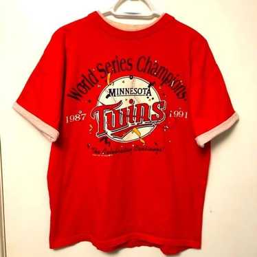 Minnesota Twins World Series Champs 1987 And 1991 T Shirt Homage