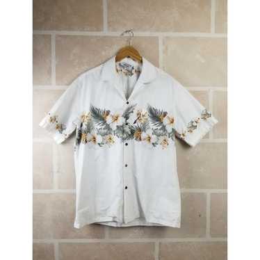 Pacific Legend Kilauea Navy Fitted Women's Hawaiian Shirt X-Small