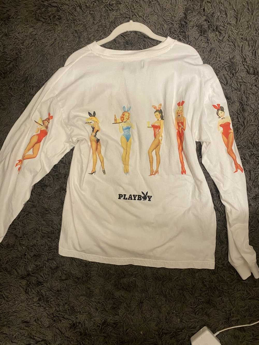 Playboy By PacSun Logo Collar Long Sleeve T-Shirt