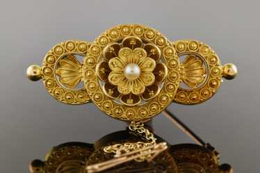 Circle Etruscan Revival Brooch - image 1