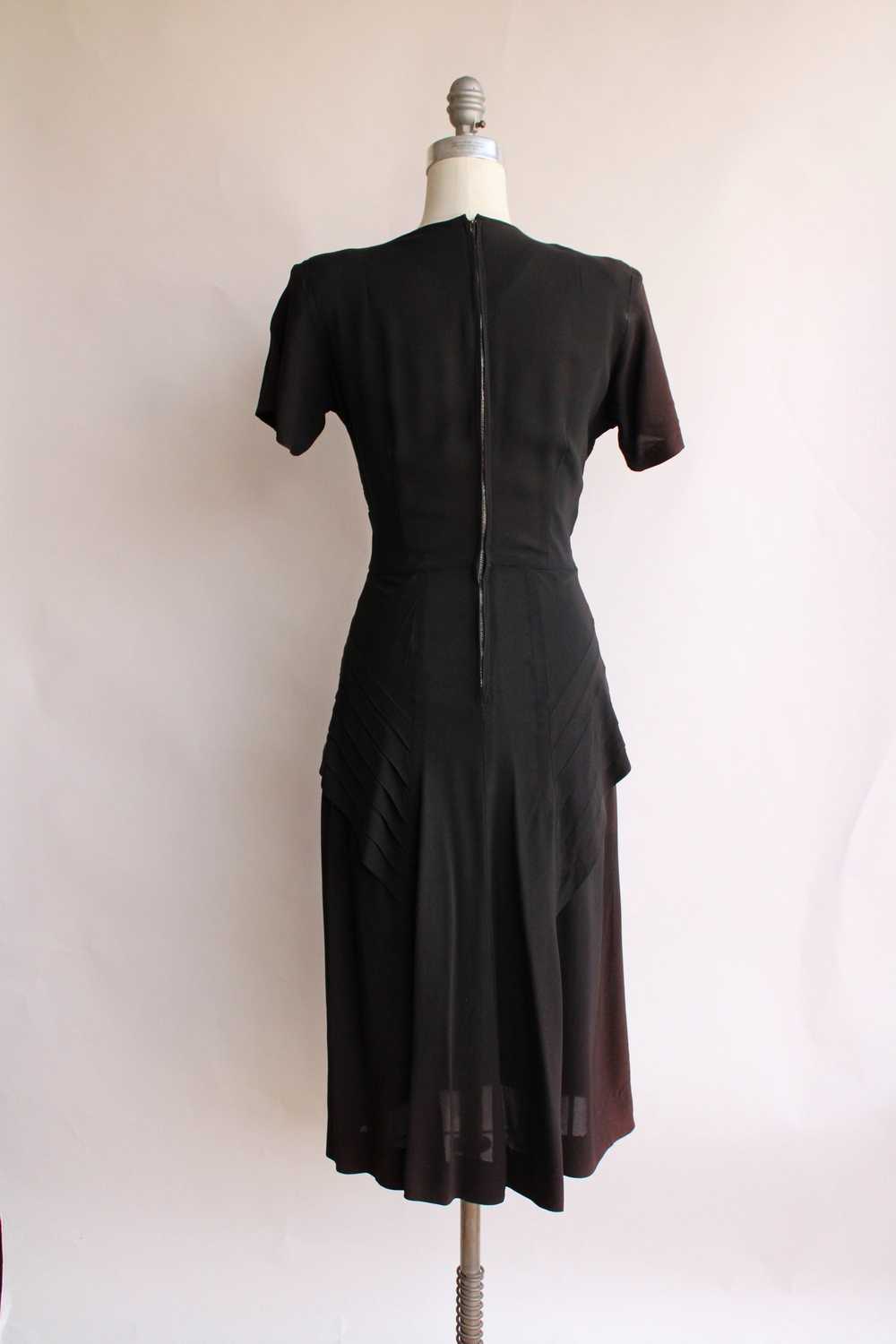 Vintage 1940s Dress with Soutache Trim - image 8