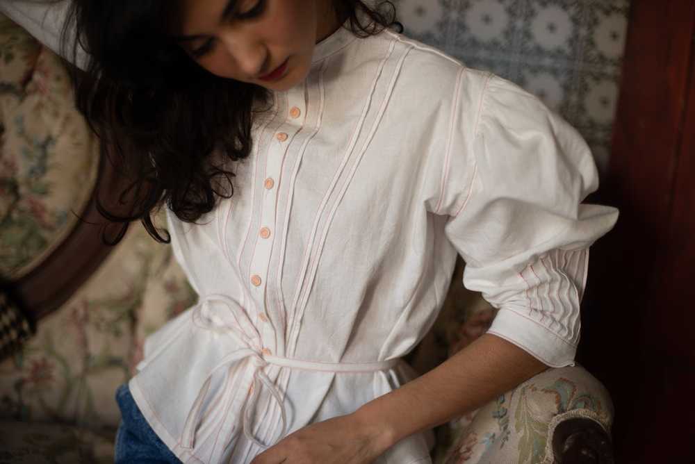Alexandra blouse in antique cotton linen - image 12