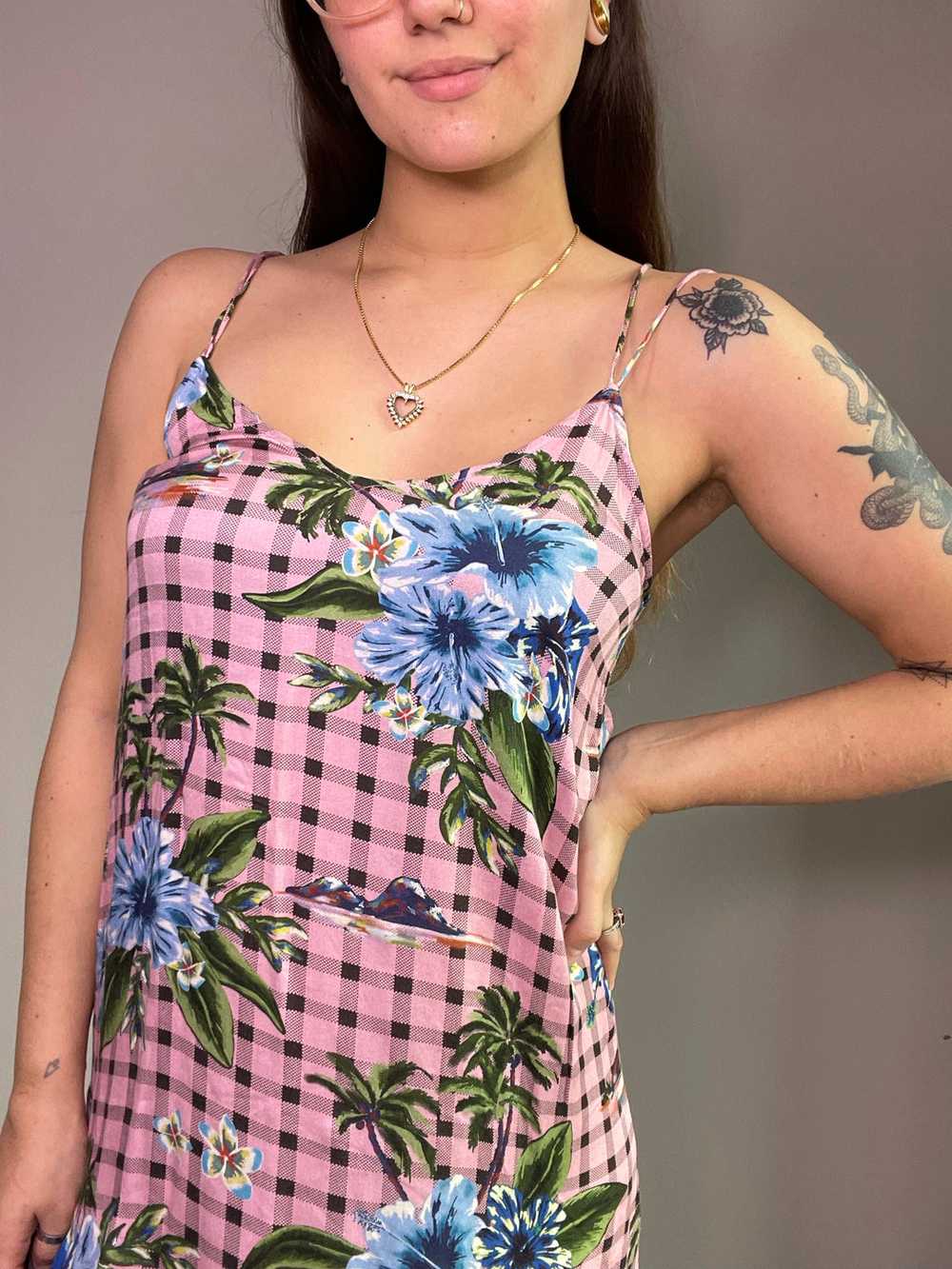 NEW Zara tropical midi dress, Size M - image 4