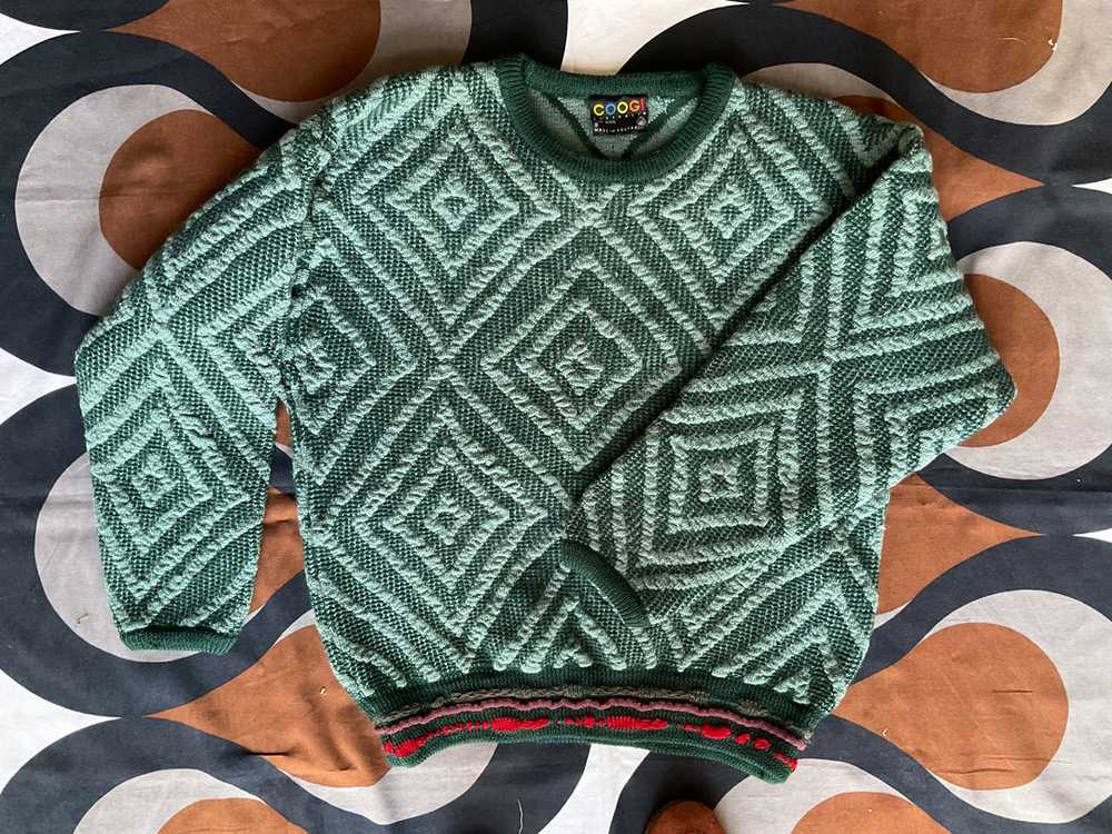 Vintage COOGI 3D knitted crew neck woollen jumper… - image 1