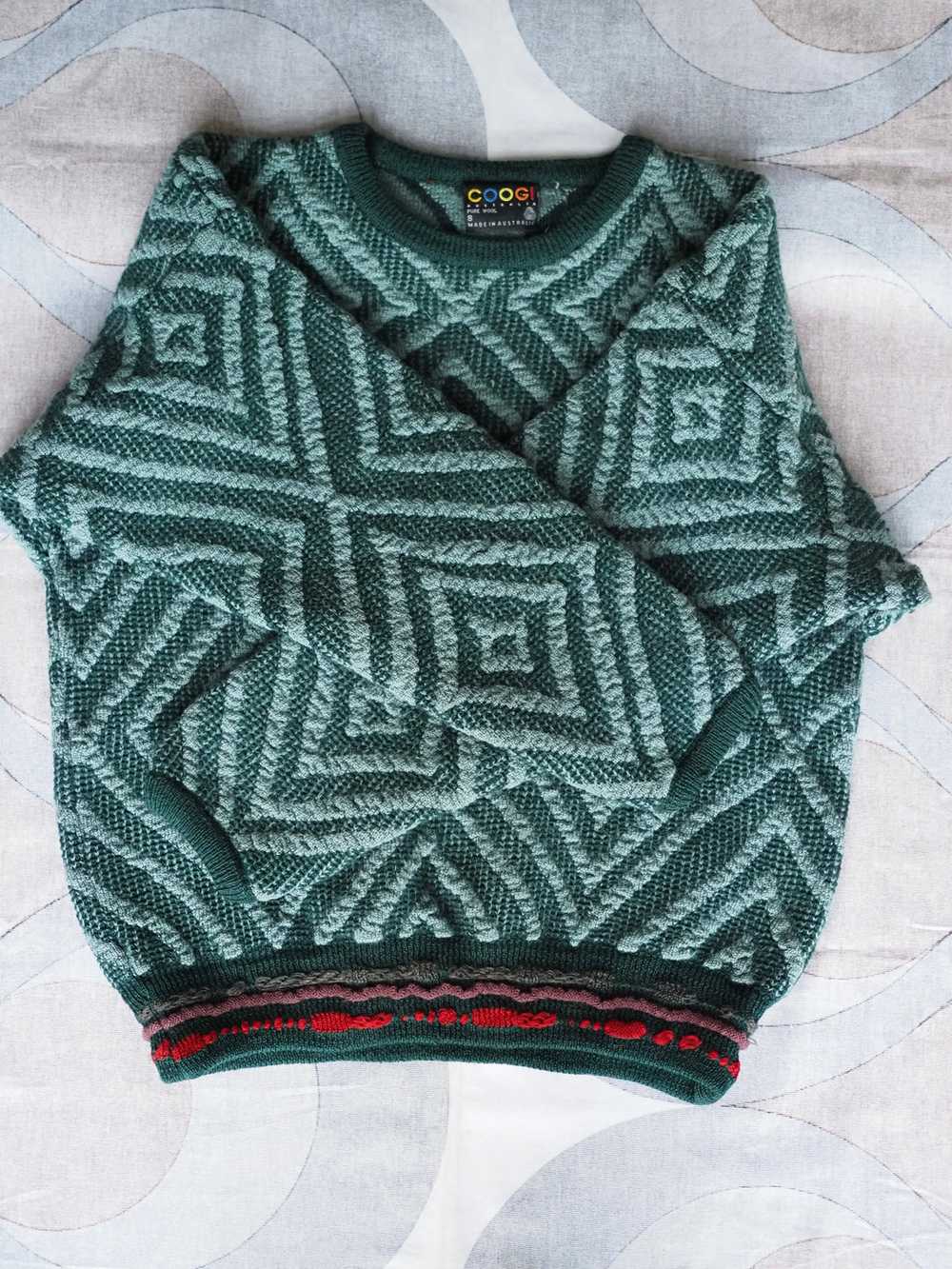 Vintage COOGI 3D knitted crew neck woollen jumper… - image 2