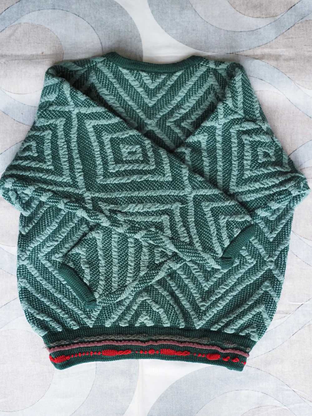 Vintage COOGI 3D knitted crew neck woollen jumper… - image 3