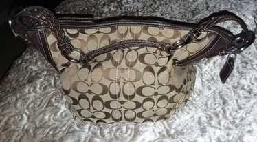 バッグ Coach Signature Hobo Shoulder Bag Suede Coach signature suede hobo - Gem