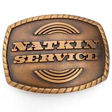 Other Natkin Service Belt Buckle Vintage Mechanic… - image 1