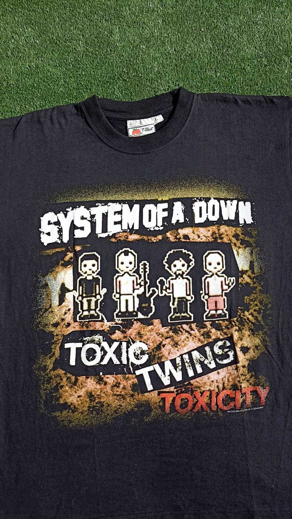 System of a down toxic twins 2001 vintage tshirt - image 3