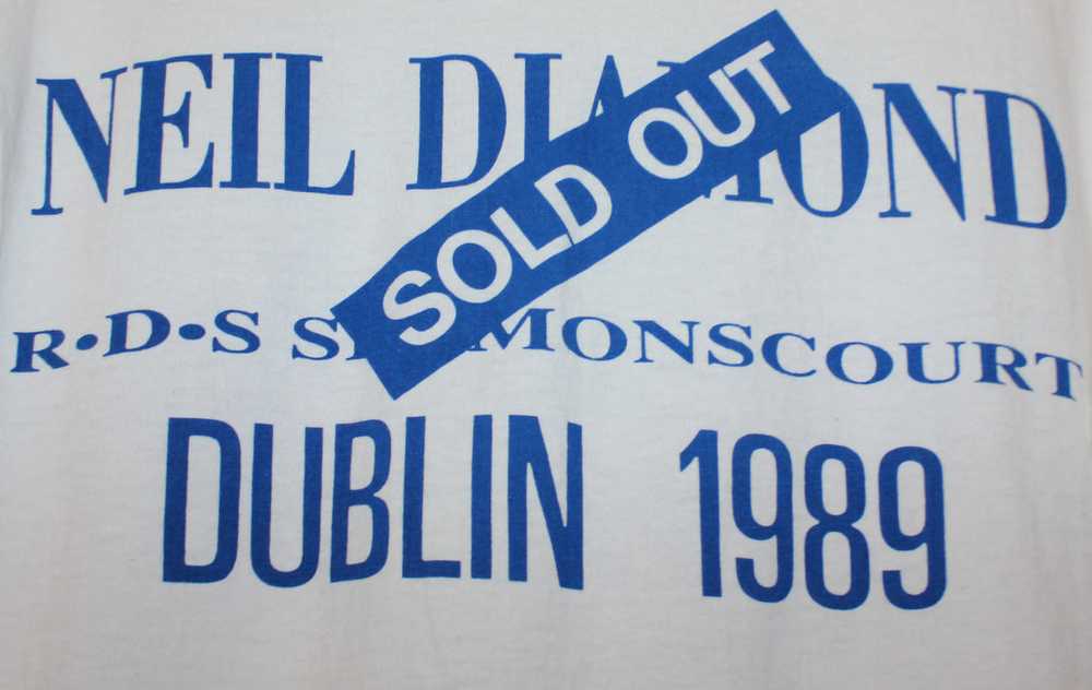 1989 Neil Diamond Tour T-Shirt: L - image 6