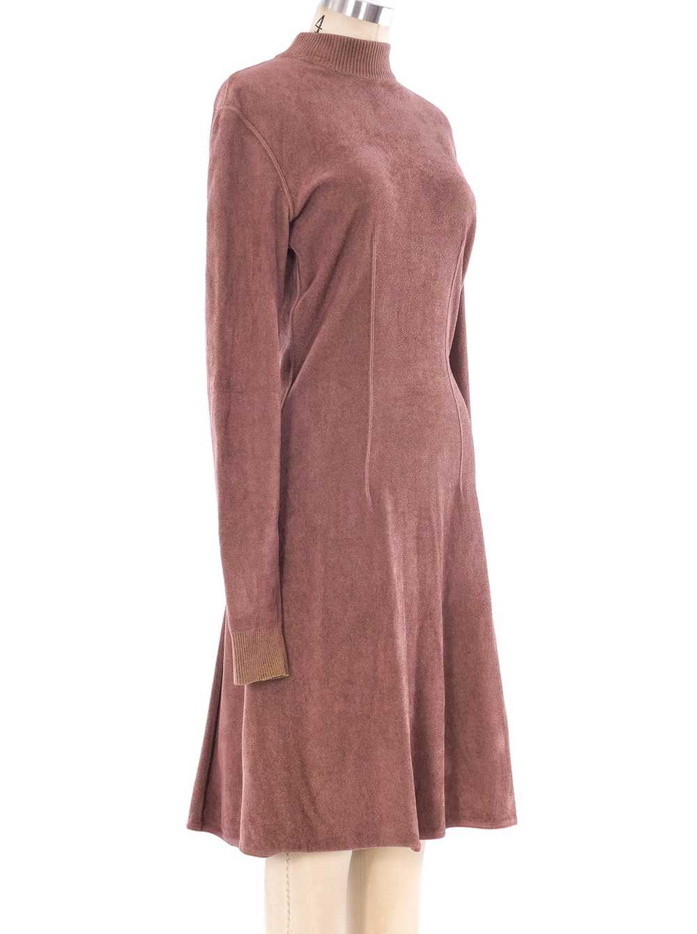 Alaia Camel Fit and Flare Knit Dress - image 3