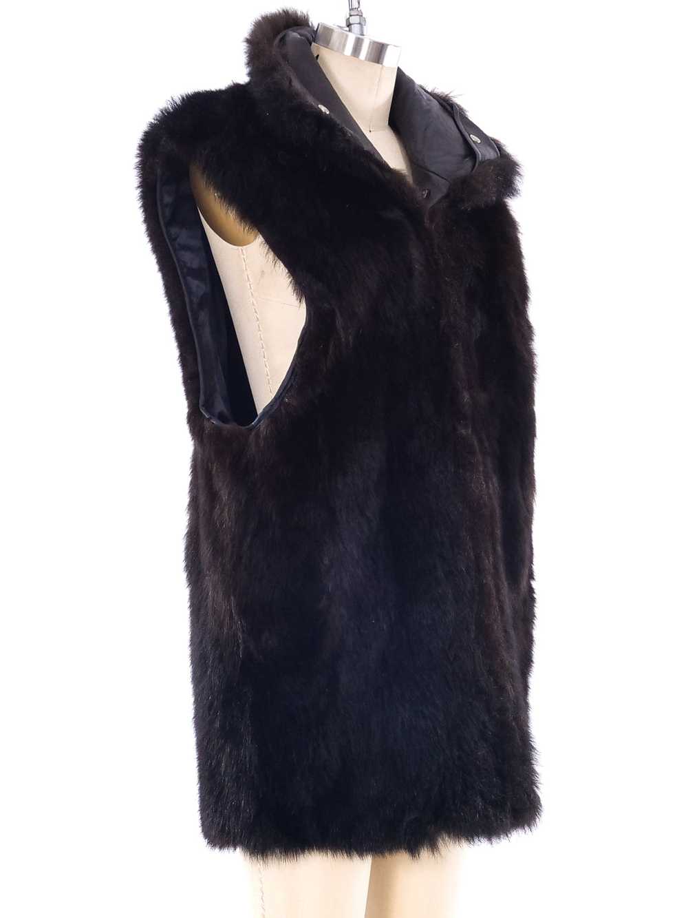 Chocolate Fur Longline Vest - image 2