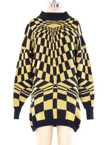 Gianni Versace Op-Art Sweater Dress