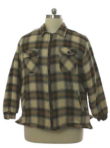 1990's Basic Editions Mens Plaid Sherpa Shirt Jack