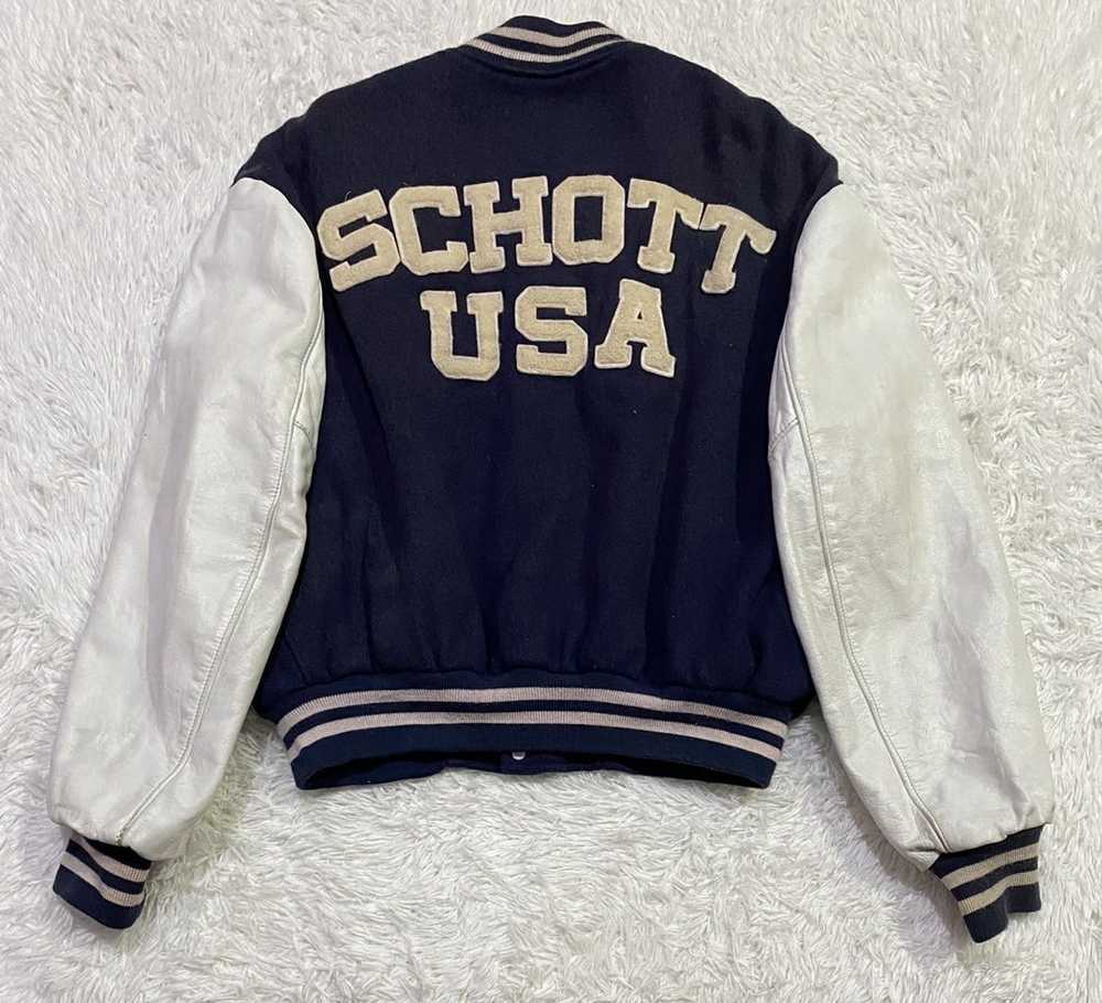 Schott × Varsity Jacket × Vintage Vtg Schott USA … - image 1