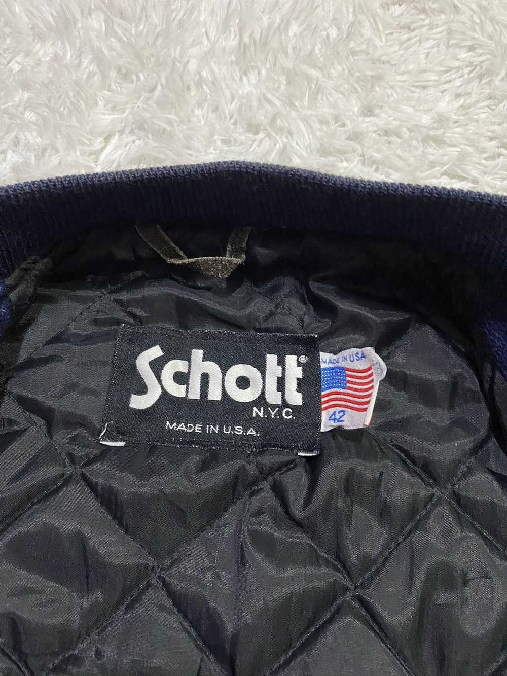 Schott × Varsity Jacket × Vintage Vtg Schott USA … - image 7