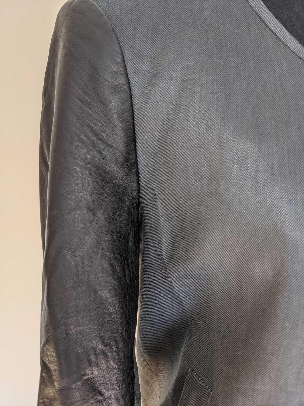 Helmut Lang Helmut Lang grey and black leather pa… - image 3