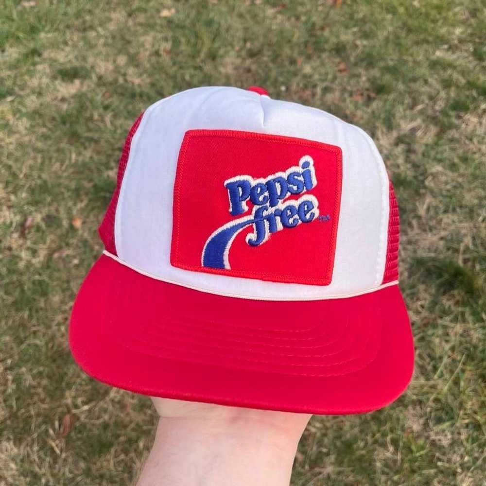 Pepsi Houston Texas black trucker hat snapback rope vintage Mesh