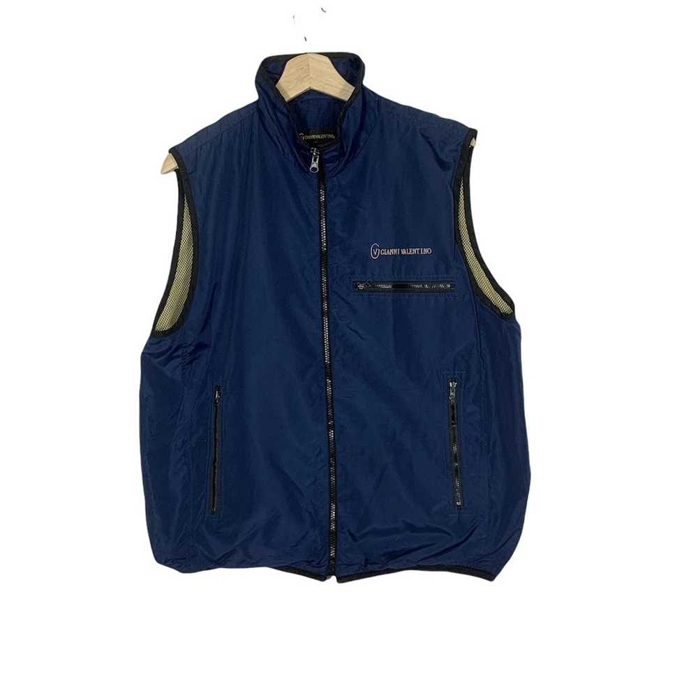 Gianni Gianni Valentino zipper vest small embroid… - image 1