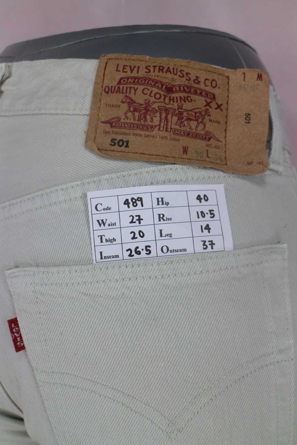 Levi's Waist 27 inch Vintage Levi's 501 Soft Grey - image 2