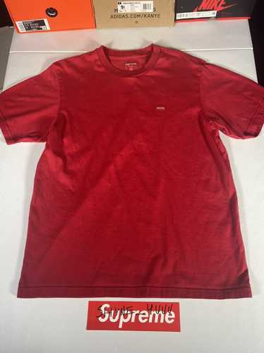 Supreme Red on White Box Logo Tee, Size Large. Used - Depop