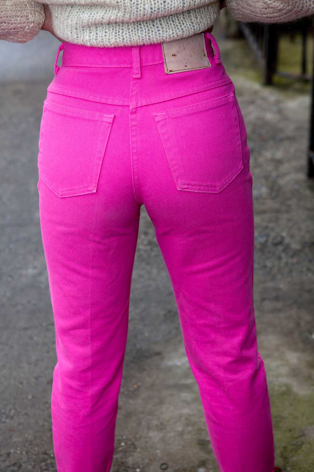 90s Hot Pink Jeans - image 4