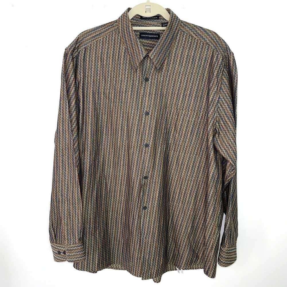 Jhane Barnes Jhane Barnes Shirt XL Vintage Woven … - image 11
