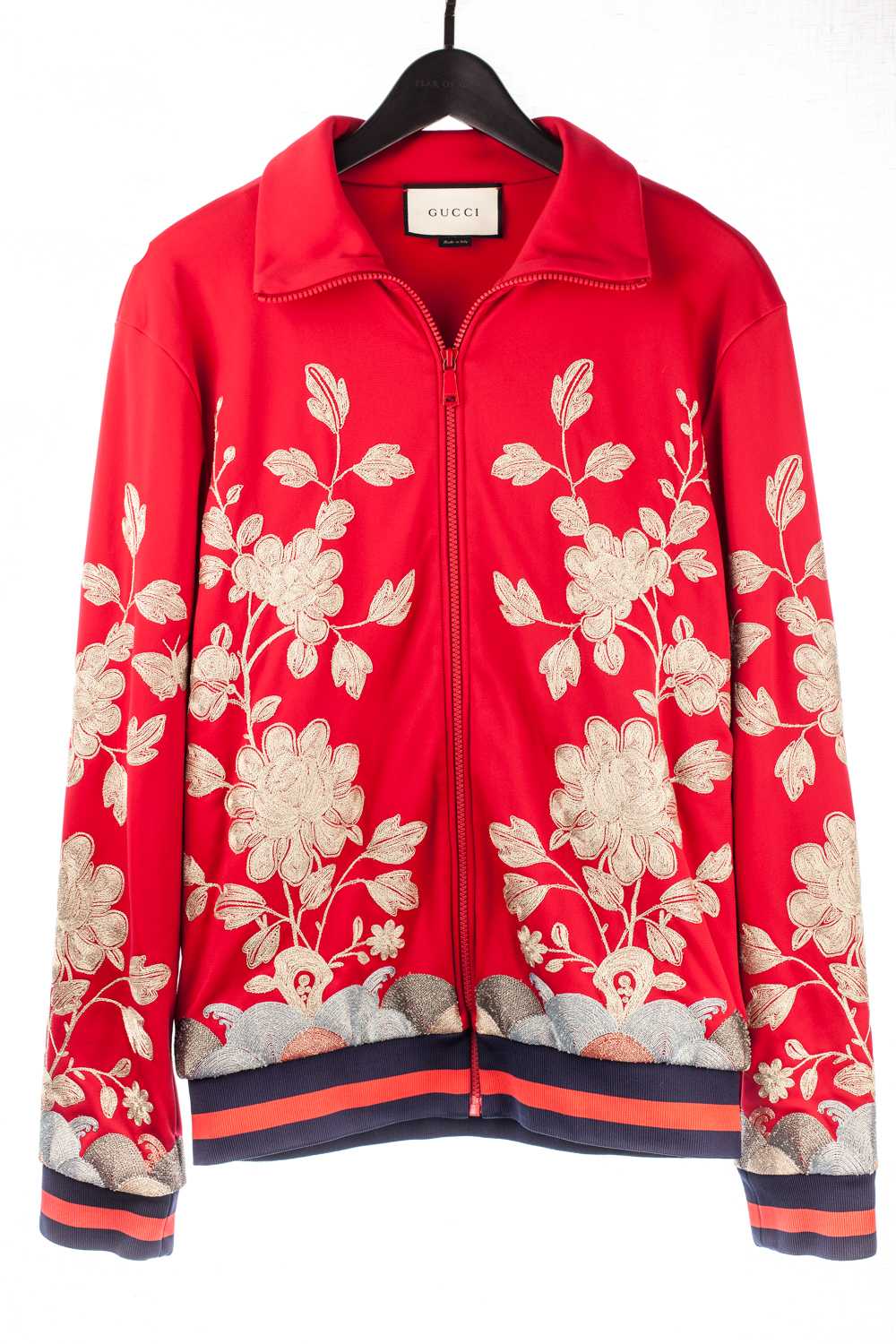 Metallic Floral Embroidery Track Jacket - Gem