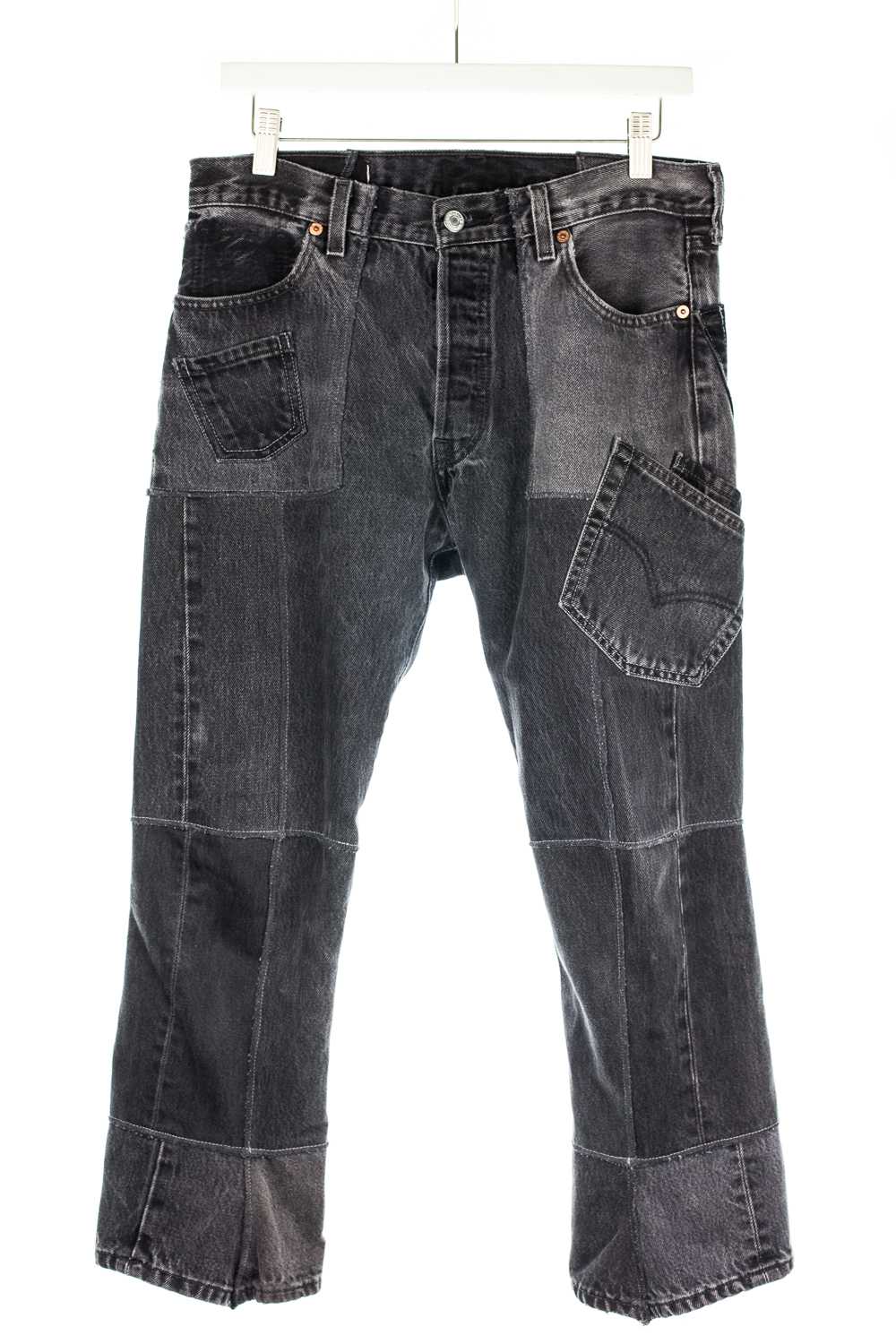 “The Jean” Reconstructed Patchwork Denim (Grey) - image 1